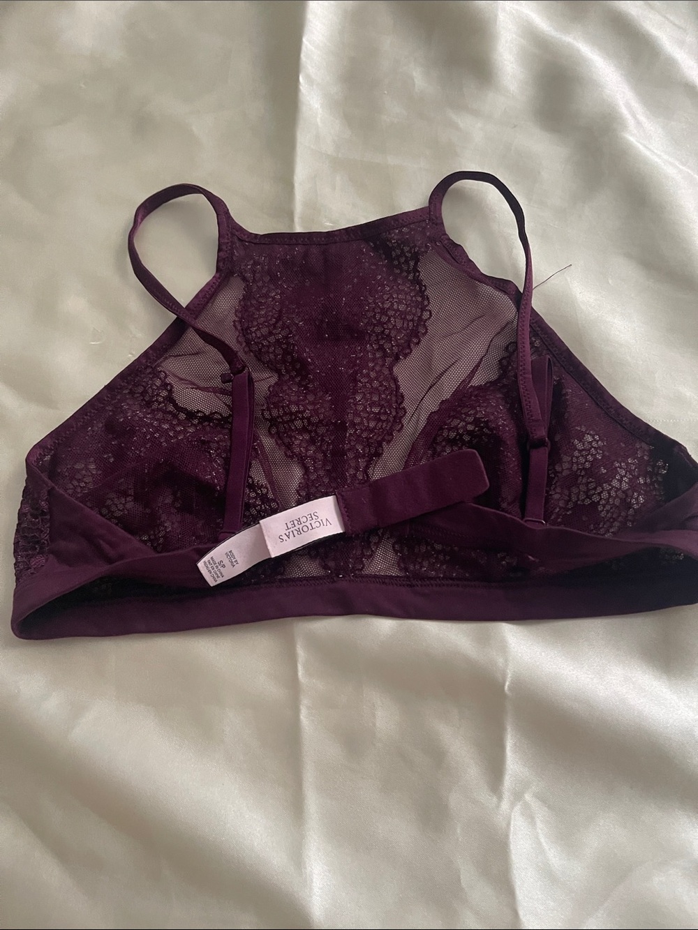 Victoria's Secret Plum Lace High-Neck Bralette - Picture 5 of 6